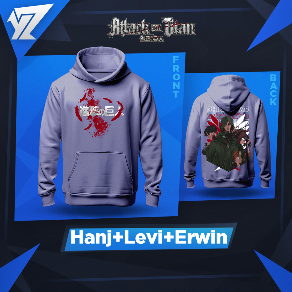 هودي هانجي و ليفاي و ايروين - Hanji Levi Erwin Hoodie