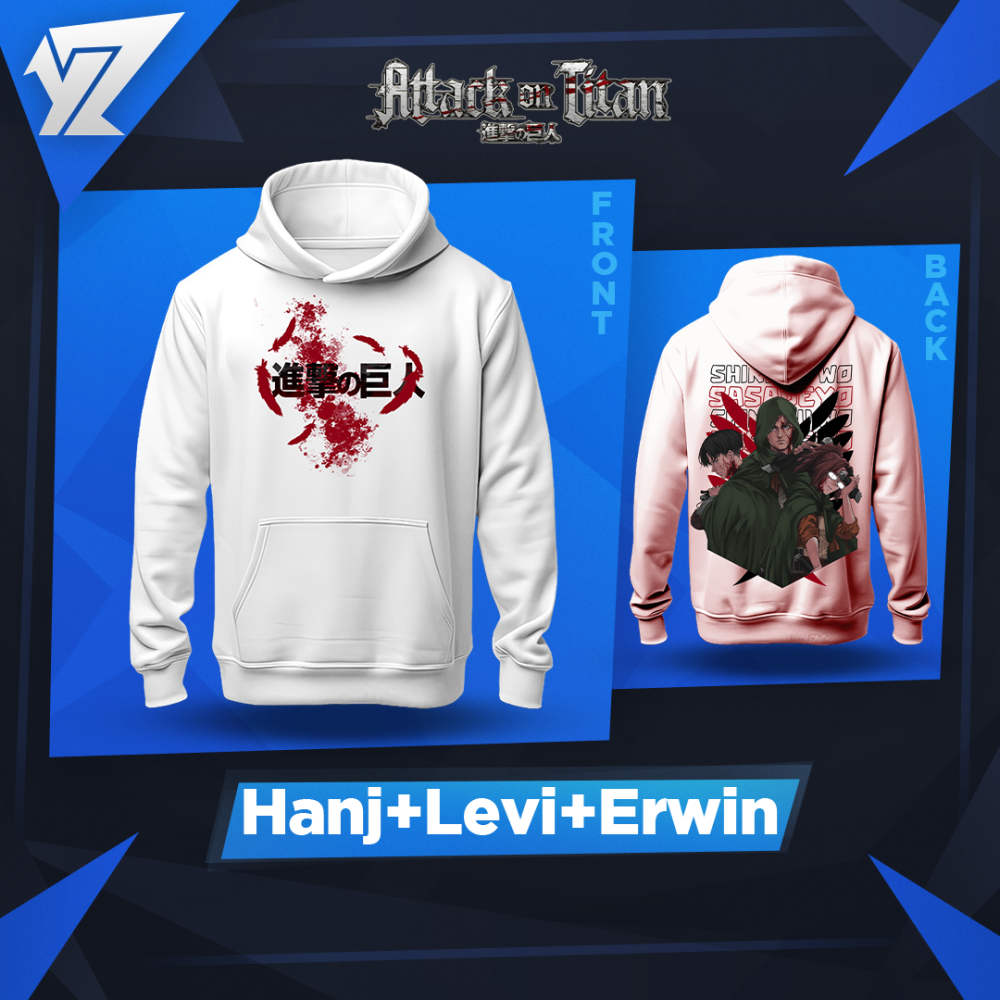 هودي هانجي و ليفاي و ايروين - Hanji Levi Erwin Hoodie