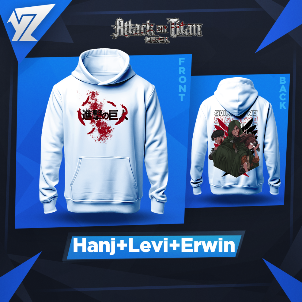 هودي هانجي و ليفاي و ايروين - Hanji Levi Erwin Hoodie