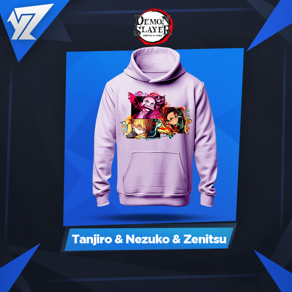 هودي تانجيرو و نيزيكو و زينيتسو - Tanjiro & Nezuko & Zenitsu Hoodie