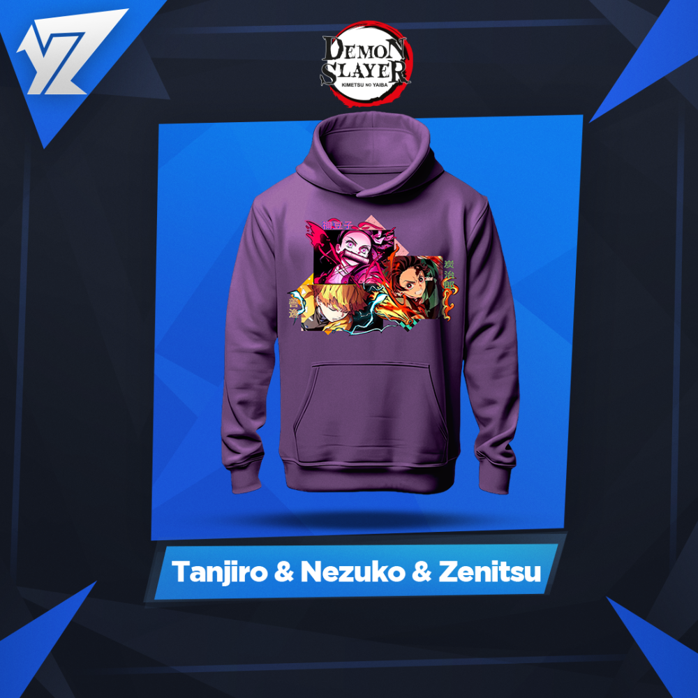 هودي تانجيرو و نيزيكو و زينيتسو - Tanjiro & Nezuko & Zenitsu Hoodie