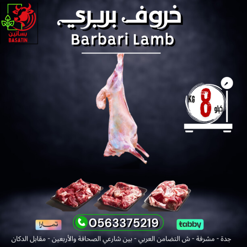 ذبيحة خروف لباني بربري 8 كيلو