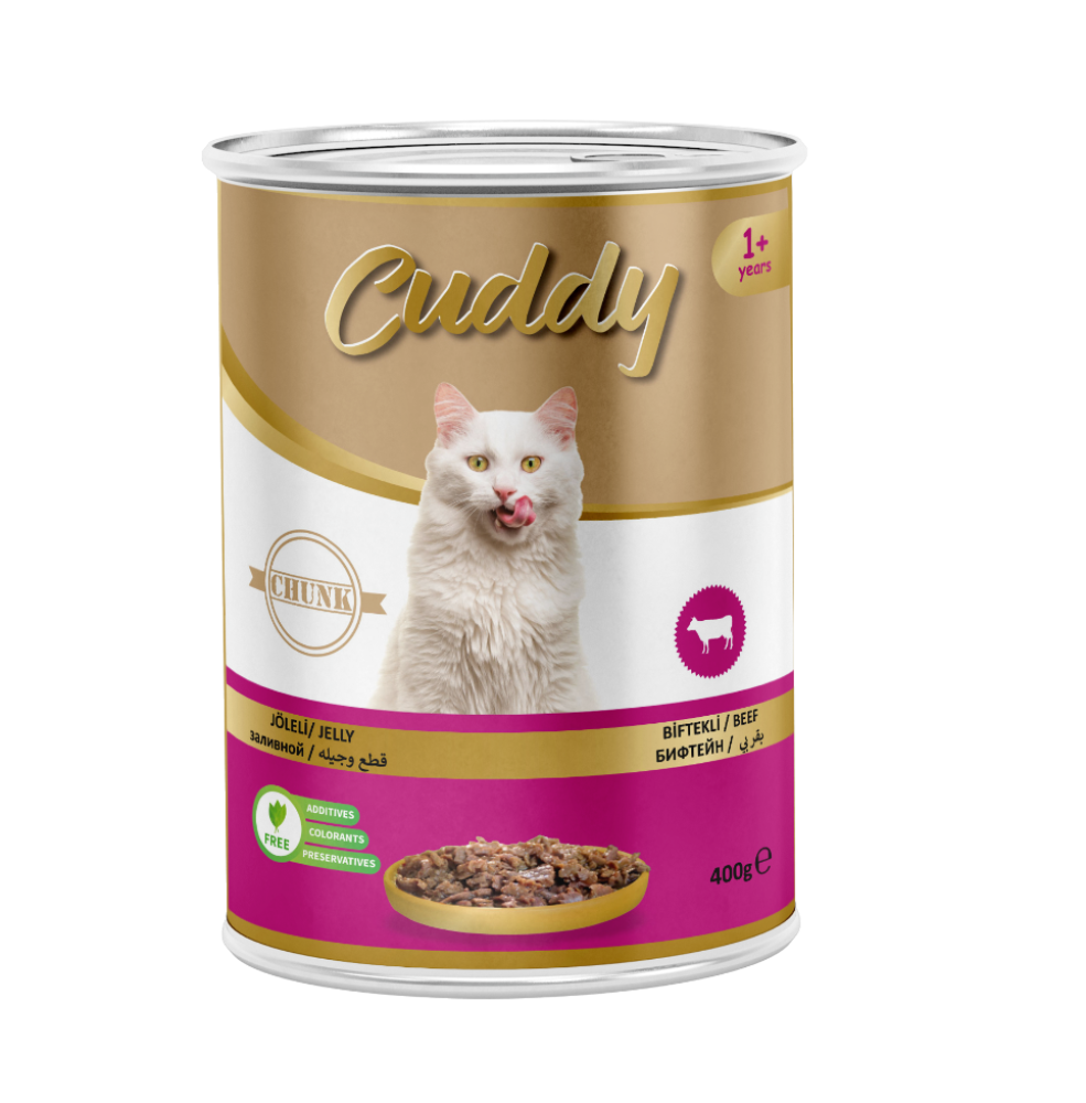 أكل قطط رطب كودي باتية  لحم بقري  للقطط البالغه400 جرام