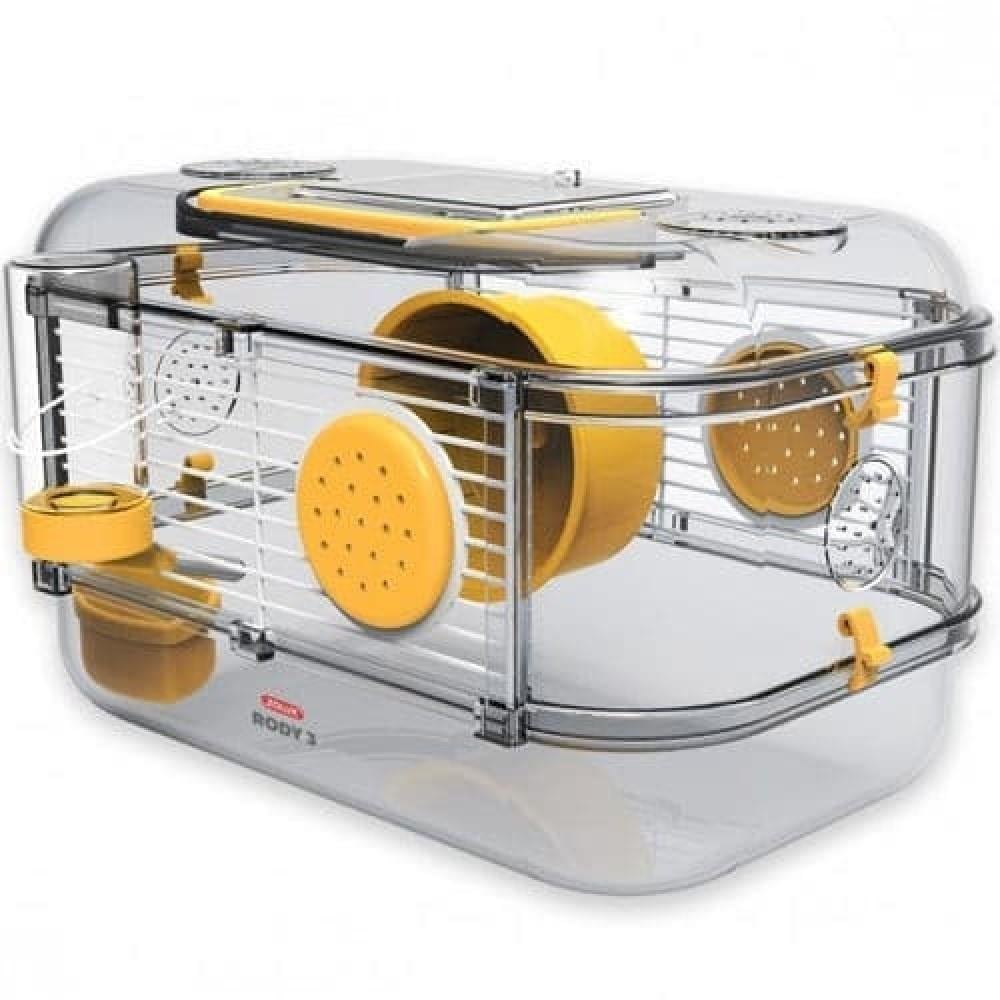 قفص للهامستر والقوارض رودي 3 ميني من زولكس - لون اصفر