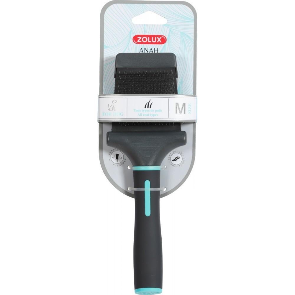 زولكس فرشاة سليكر مرنة ومزدوجة مقاس M 7.2 X 5.5 X 21 سم.