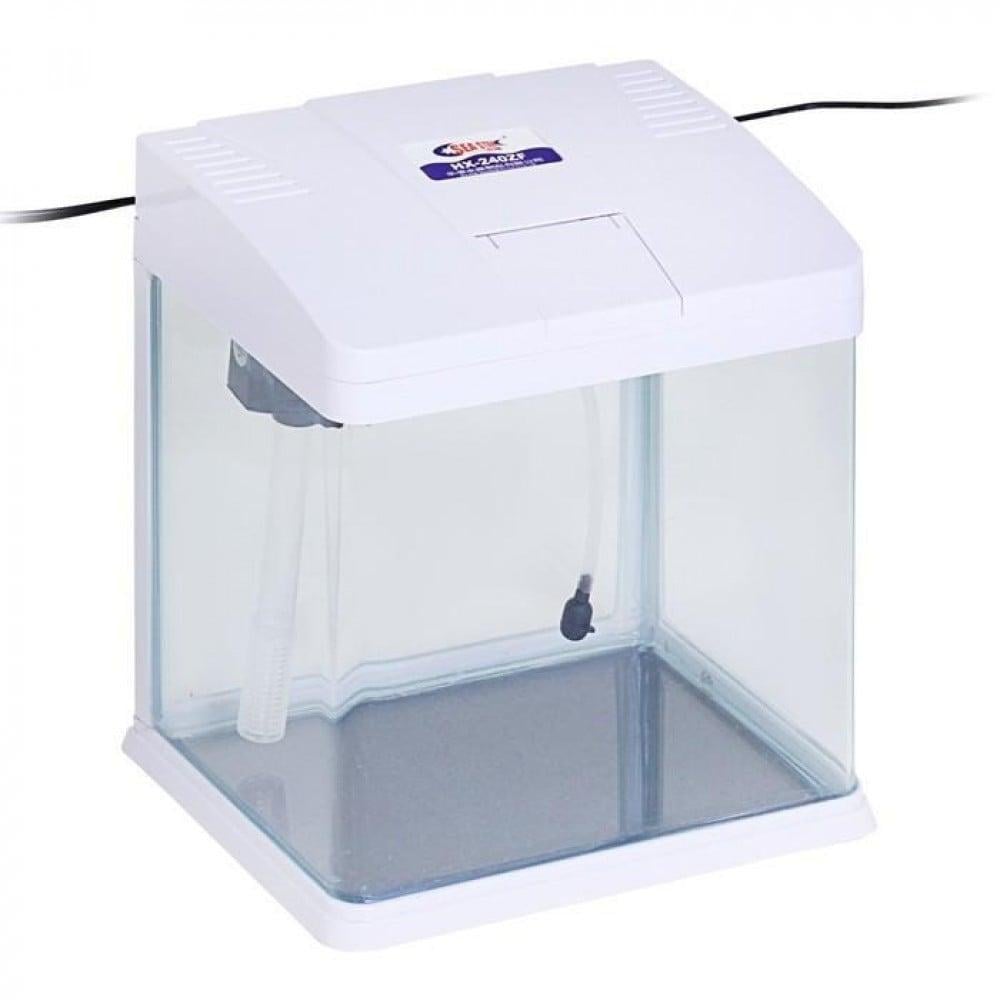 حوض سمك مع فلتر - HX-240ZF - لون ابيض 10 لتر