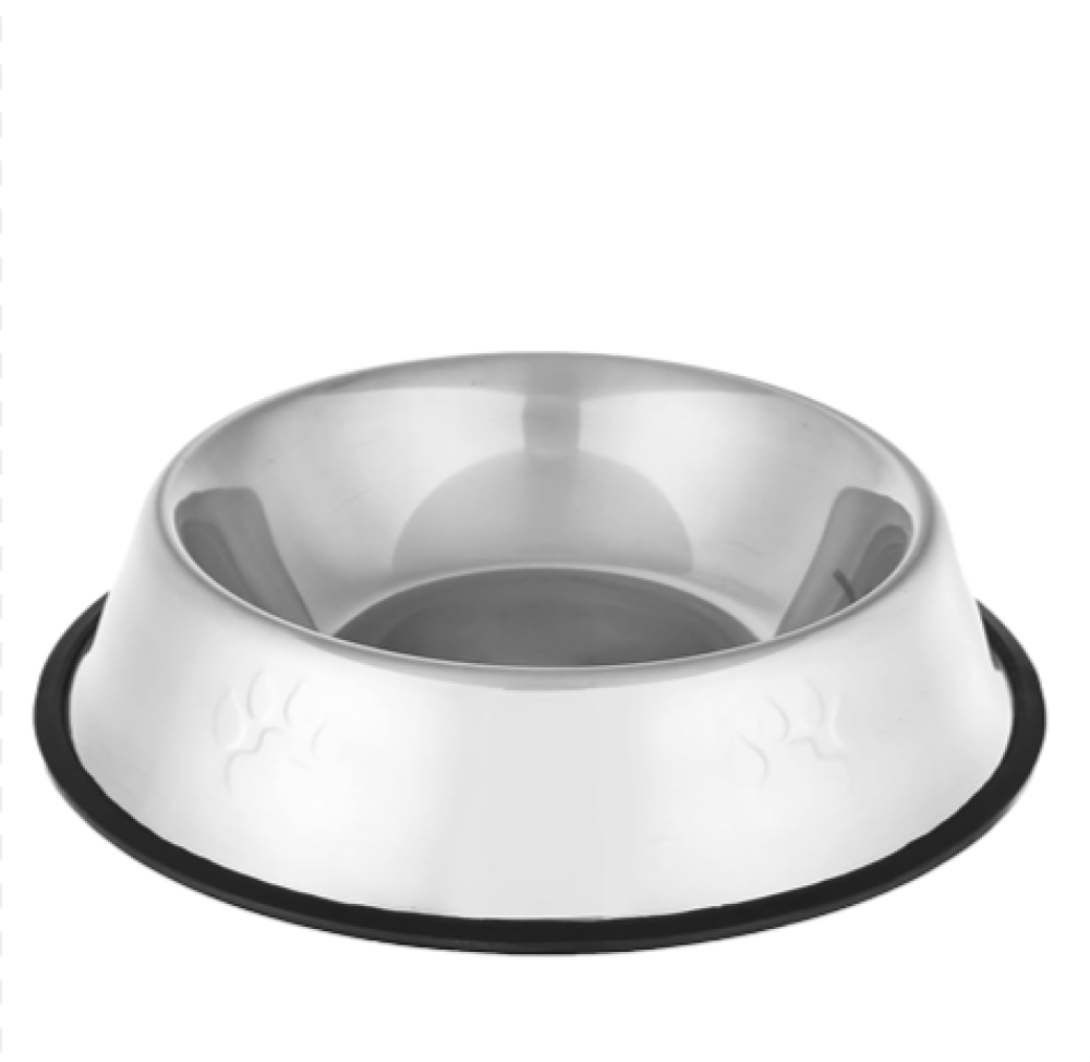 صحن  ستيل  للكلاب والقطط وسط