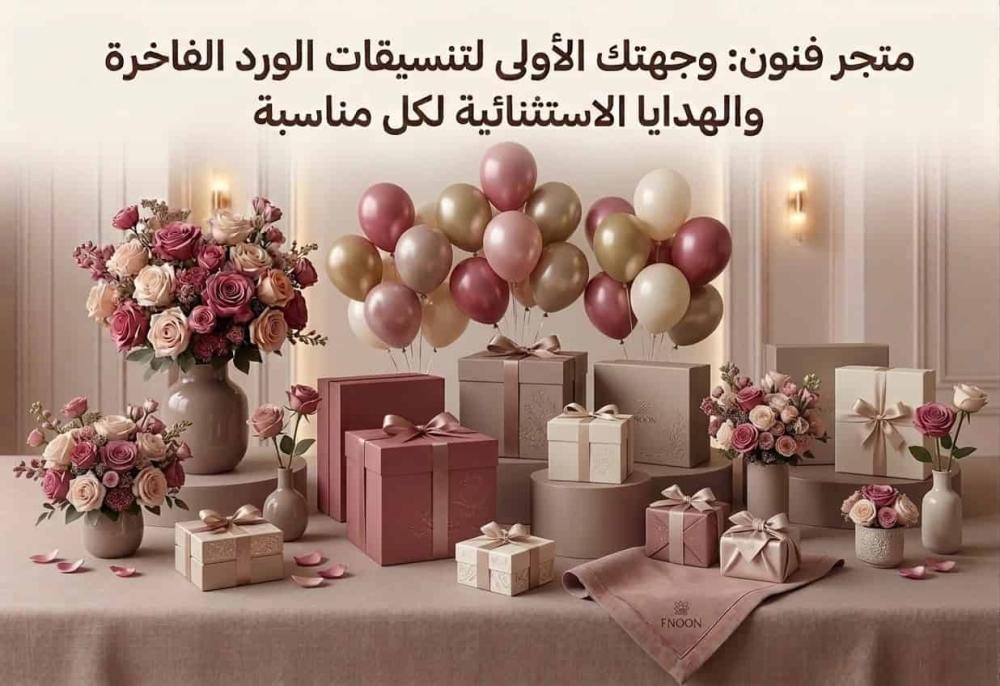 متجر فنون: وجهتك الأولى لتنسيقات الورد الفاخرة والهدايا الاستثنائية لكل مناسبة