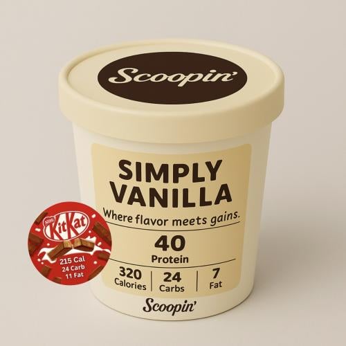 آيسكريم ڤانيلا بالكيتكات عالي بالبروتين -Vanilla K...