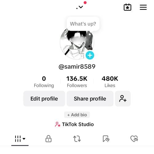 حساب تيك توك 136.5k