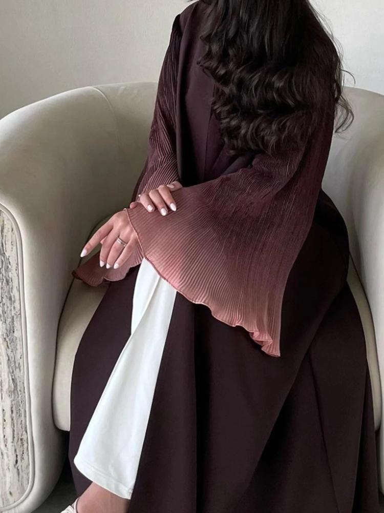 عباية نسائية مفتوحة بتصميم قفطان – أناقة شرقية بلمسة عصرية