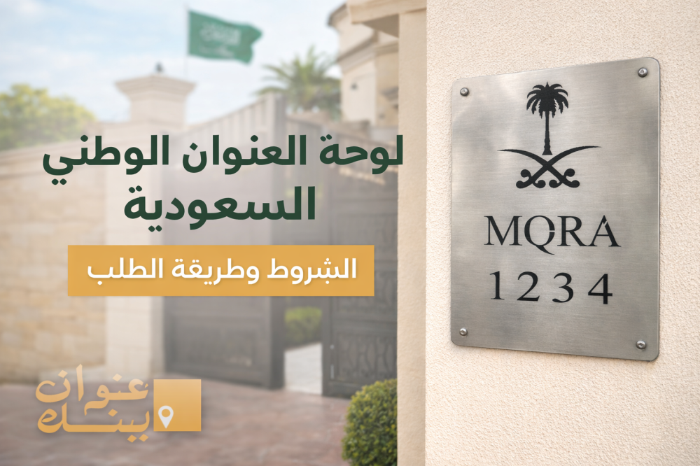 لوحة عنوان وطني مع رقم المنزل تصميم ستانلس مقاوم في السعودية