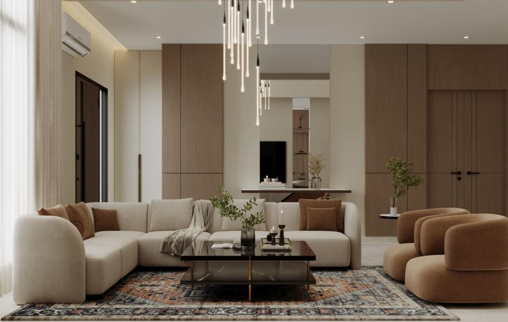 تصميم داخلي احترافي يحول المساحة إلى مكان مريح وأنيق