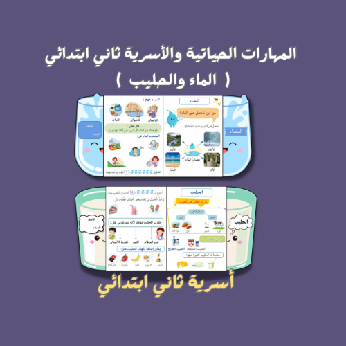 أسرية ثاني ابتدائي ( الماء والحليب )