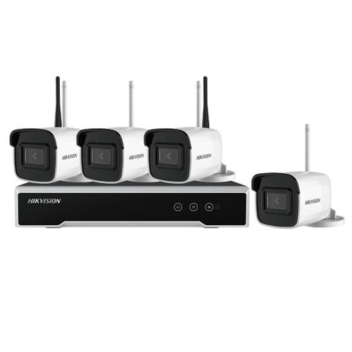 هيكفيجن 4 كاميرات خارجية 4MP لاسليكة+جهاز التسجيل...