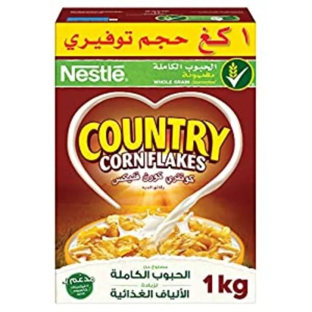كونتري كورن فليكس كبير 1 كجم  |  Nestlé Country Corn Flakes Cereals Family Pack 1kg