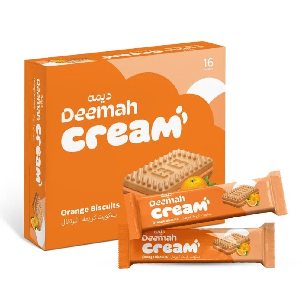 ديمه كريمات برتقال 16×27 جم  |  Deemah Orange Cream Biscuits 16x27gm