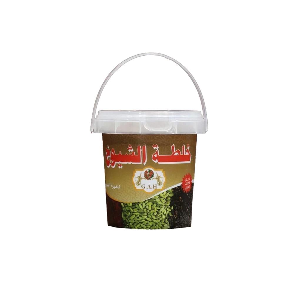 خلطة قهوة عربية الشيوخ سطل 125 جم  |  Al Shuyukh Arabic Coffee Mix pail 125gm