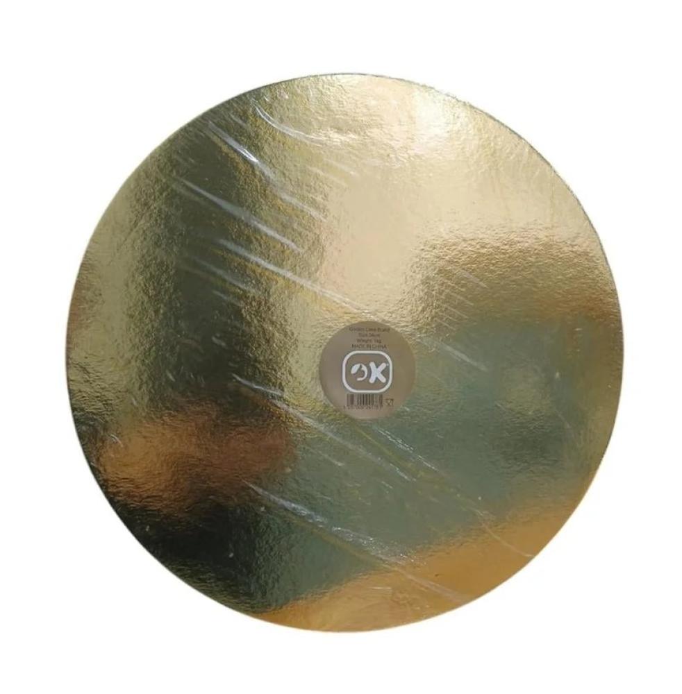 قاعدة اوكيه كيك دائري ذهبي 34. 1كجم - 5 حبة  |  Golden Round Cake Base 34. 1kg - 5pcs