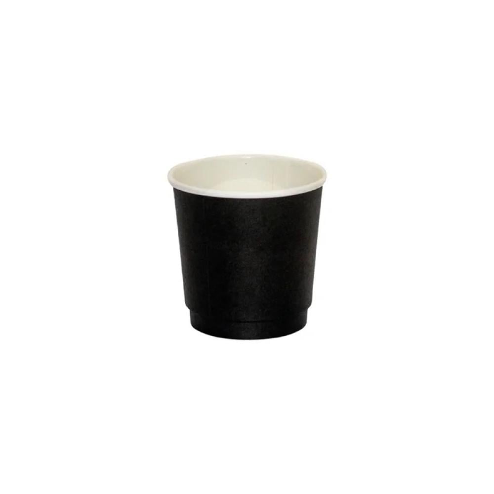 كاسات قهوة دبل 8 اونص اسود 25 حبة  |  Double coffee cups 8oz black 25 pieces