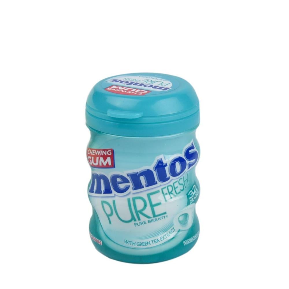 لبان منتوس شتاء اخضر بيور فريش 56 جم  |  Mentos Chewing Gum Purefresh WinterGreen Gum 56 gm