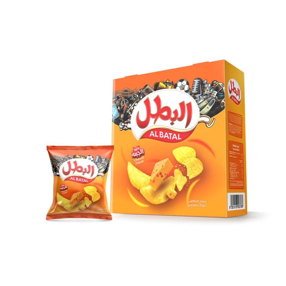 بطاطس البطل صغير جبنة 20 كيس  |  Albatal Cheese Flavor Potato Chips Small 20pcs