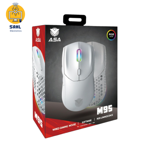 ماوس سلكي ASA M95-ابيض