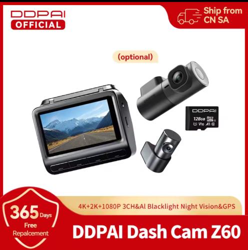 داش كام ‏DDPAI Z60 4K + 2K + 1080P يدعم الخلفية وا...