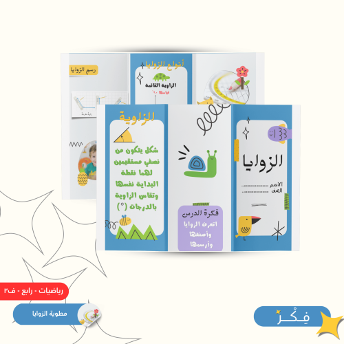 مطوية الزوايا ( رياضيات رابع ابتدائي ف ٢ )