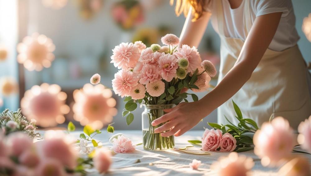 تنسيق باقات ورد يدوي في المنزل (دليل خطوة بخطوة)