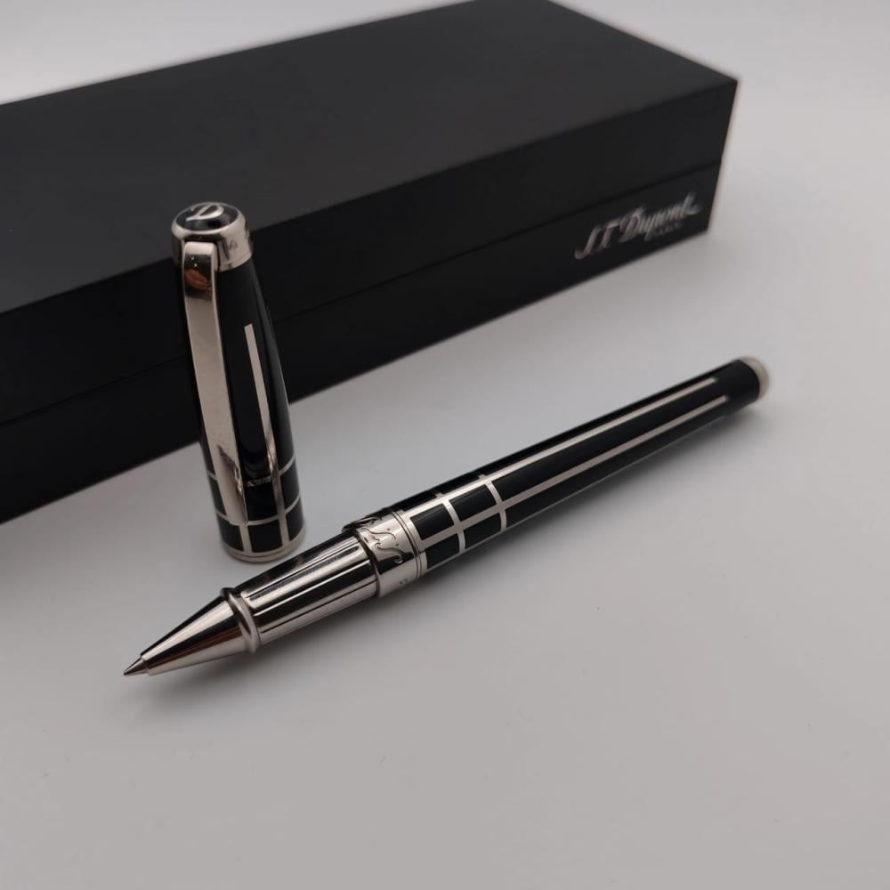 قلم S.T. Dupont Défi – رولر أسود مع تشطيب بالبالاديوم