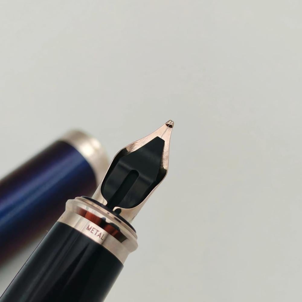 قلم S.T. Dupont حبر ريشة لون أزرق متدرج – تطعيمات بلاتينيوم