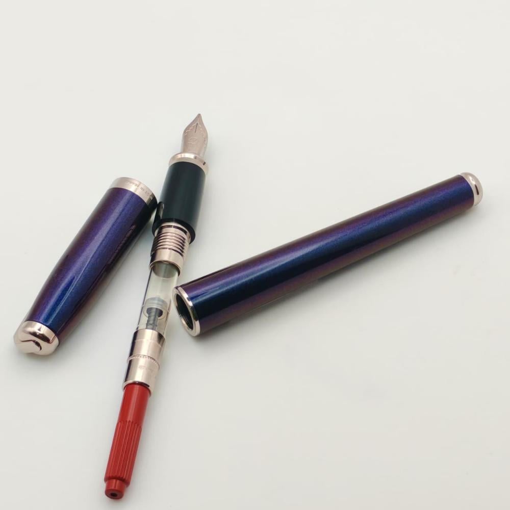 قلم S.T. Dupont حبر ريشة لون أزرق متدرج – تطعيمات بلاتينيوم