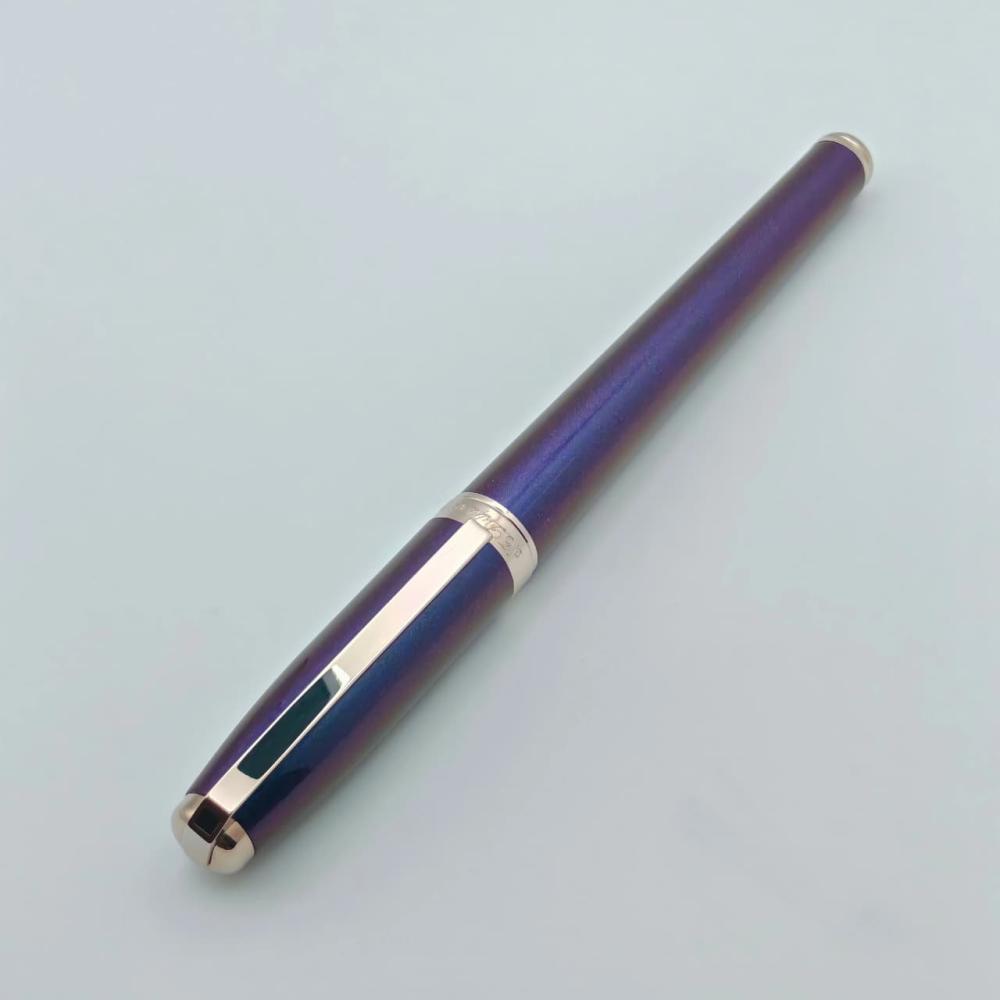 قلم S.T. Dupont حبر ريشة لون أزرق متدرج – تطعيمات بلاتينيوم