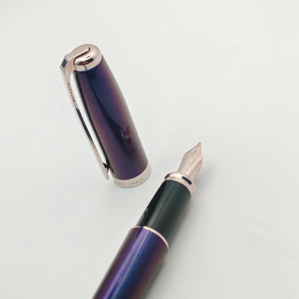 قلم S.T. Dupont حبر ريشة لون أزرق متدرج – تطعيمات بلاتينيوم