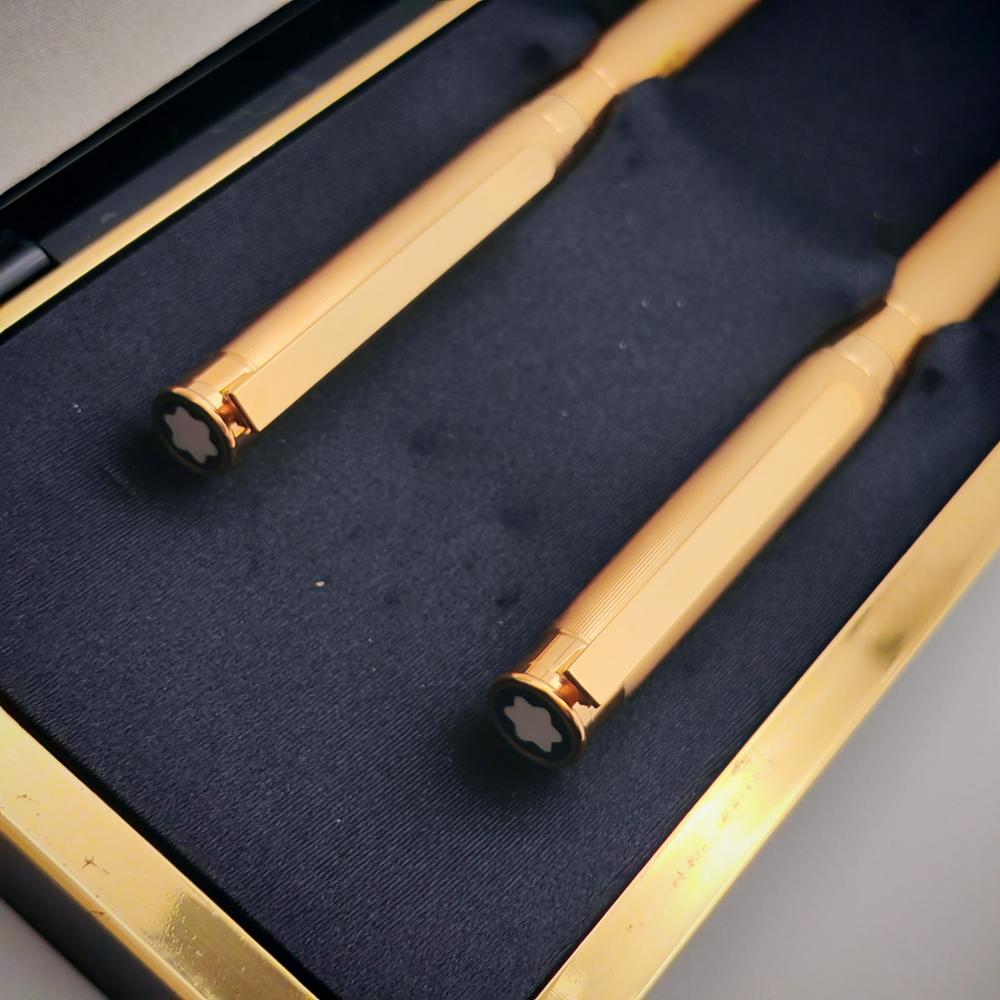 طقم أقلام Montblanc Noblesse Gold Plated فاخر