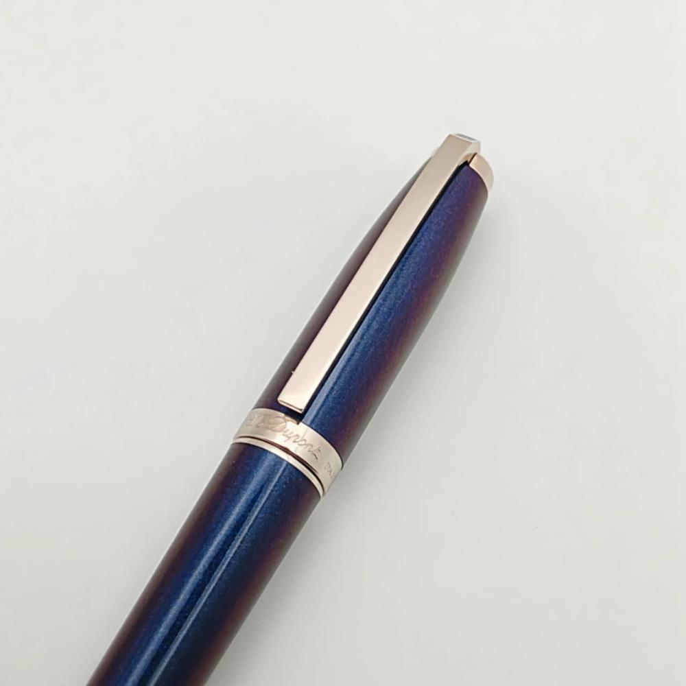 قلم S.T. Dupont حبر ريشة لون أزرق متدرج – تطعيمات بلاتينيوم