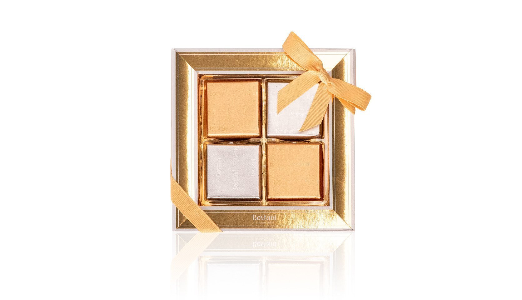 علبة شوكولاتة بستاني الذهبية