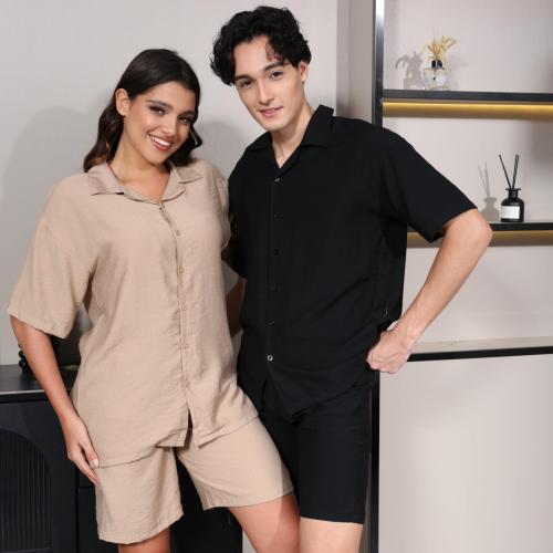 طقم شورت صيفي اوفر سايز - Baggy Casual Short Set
