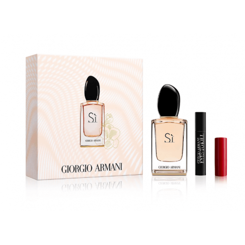 طقم ارماني Si او دو بارفيوم (عطر 50مل+ماسكارا 2مل+...