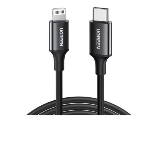 سلك شاحن يوجرين USB-C الى ايفون بطول 1 م - اسود