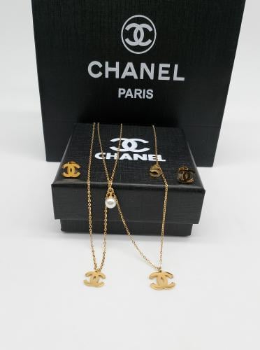 طقم اكسسوارات شانيل استيل H1004