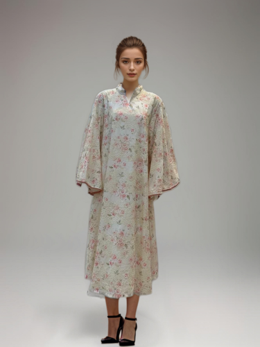 جلابية بأكمام طويلة واسعة AN2651