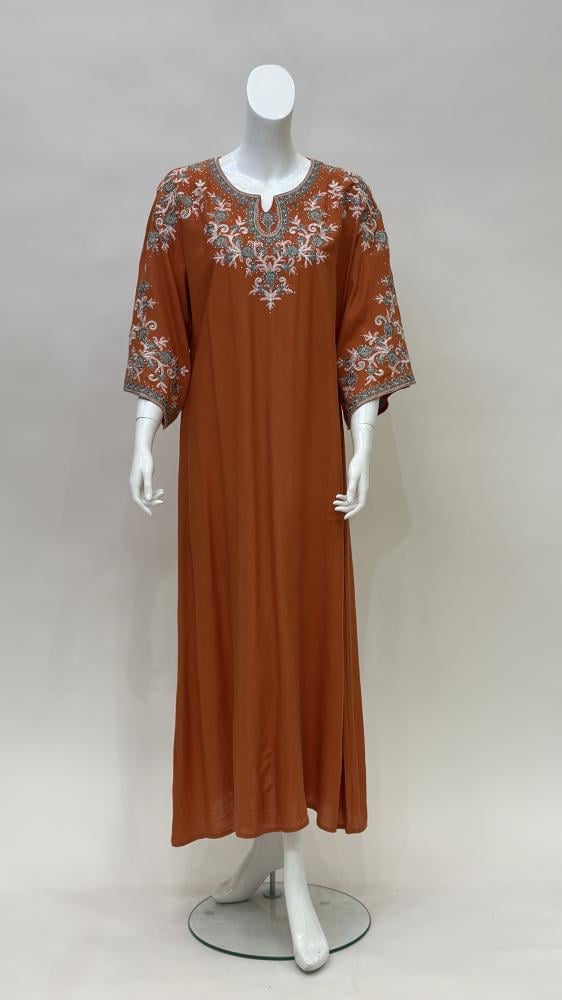 جلابية نسائية للبيت طويلة مطرزة