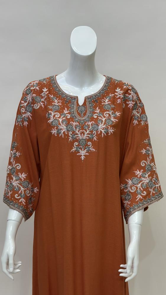 جلابية نسائية للبيت طويلة مطرزة