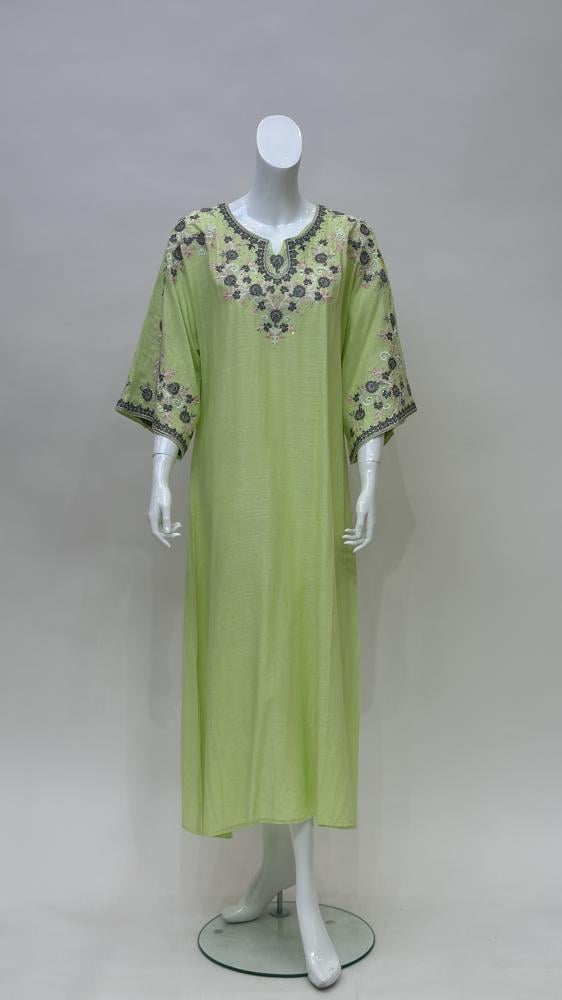 جلابية نسائية للبيت طويلة مطرزة