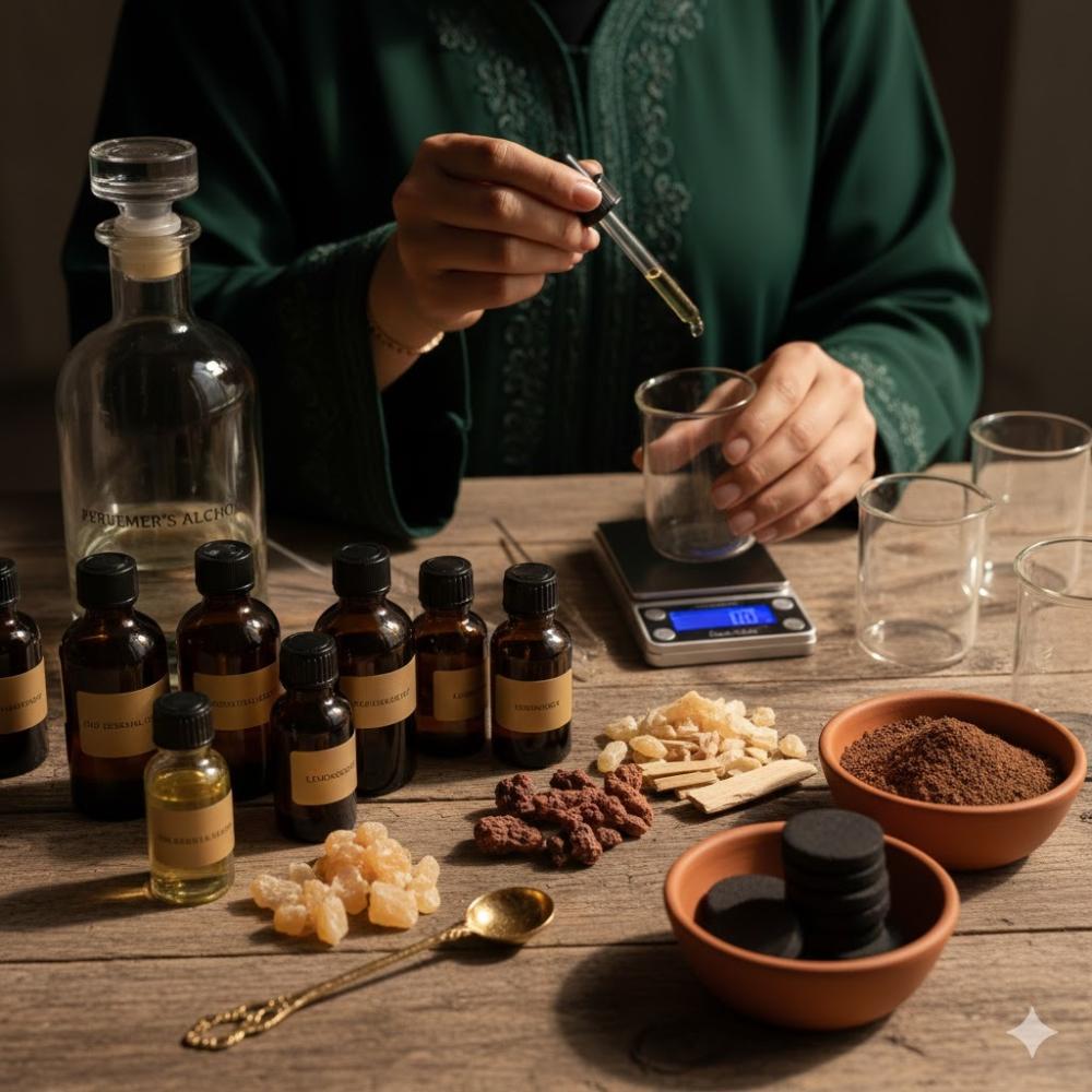 صناعة العطر والبخور: اكتشف المكونات الأساسية من النباتات إلى الكحول العطري