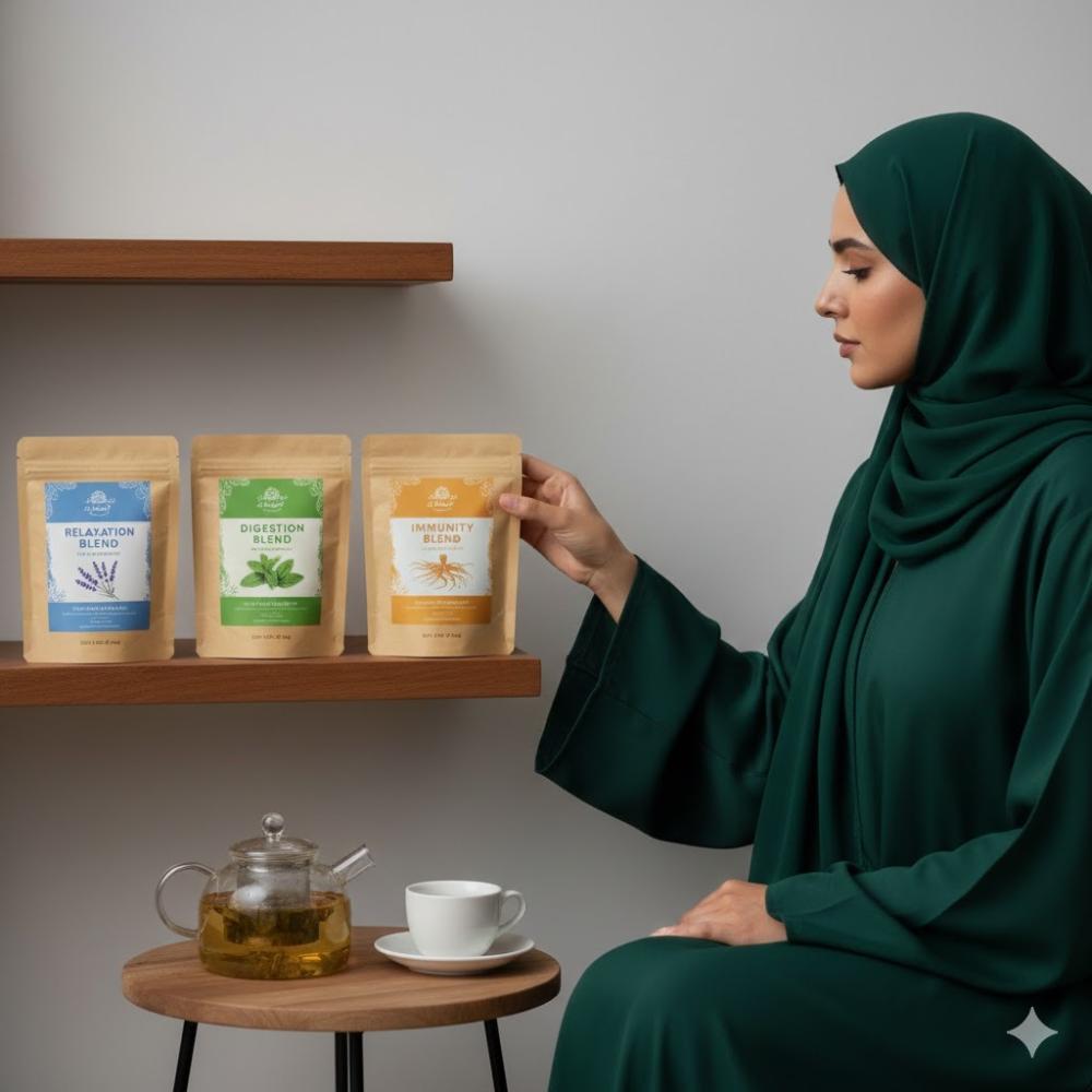 لا تجربي وحدك: أفضل خلطات الأعشاب الجاهزة للتخفيف من أعراض محددة (هضم، مناعة، استرخاء)