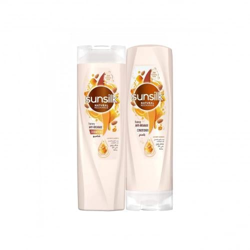 شامبو وبلسم SUNSILK Naturals للشعر الجاف، مضاد للت...