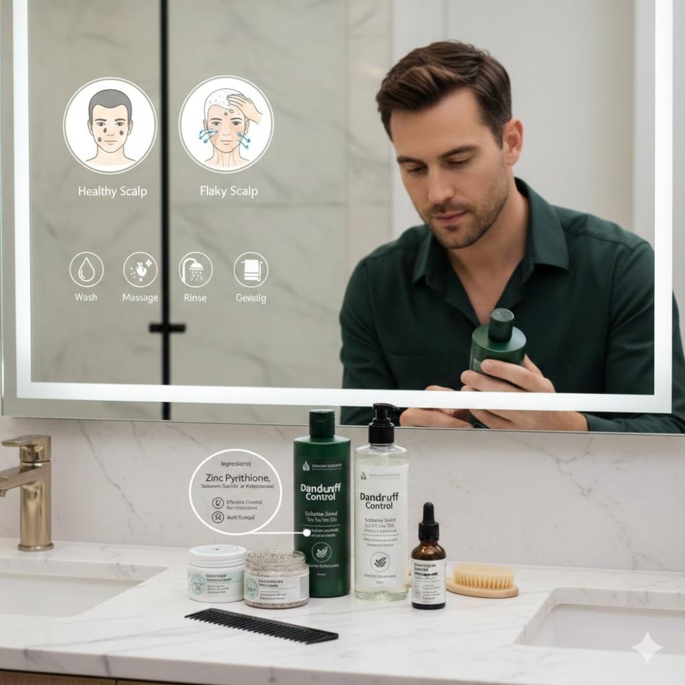 وداعاً للقشرة المزعجة: دليل الرجل الحديث لحل مشاكل فروة الرأس بمنتجات فعالة